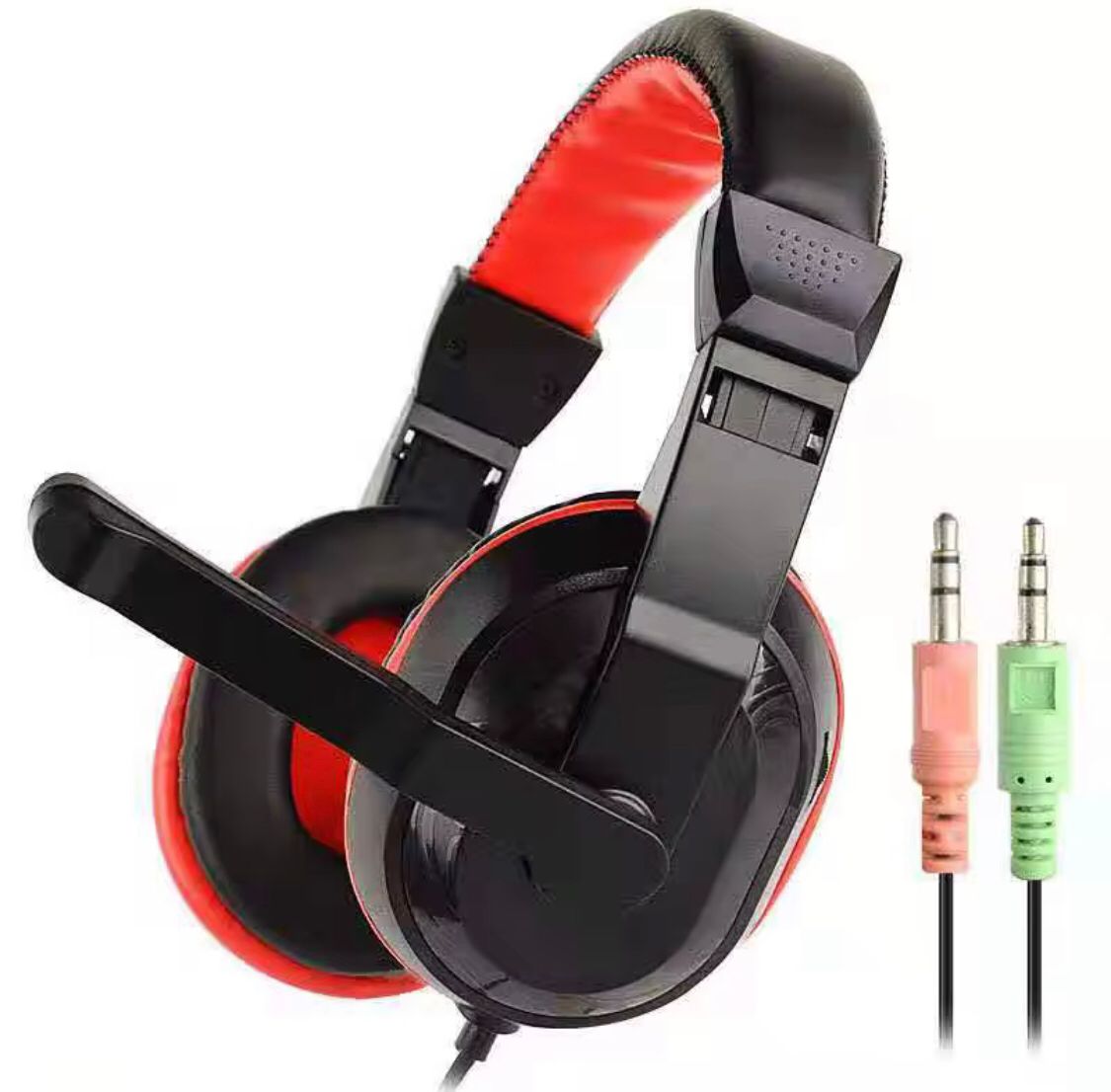 Computer Microphones 3.5MM Wire Luminous Gaming Headset Noise Cancelling Soft Earmuff Headphones With Microphone For Smartphones PC Play Station 4 and computers