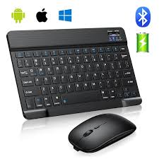 Ultra Thin Wireless Bluetooth Rechargeable USB Keyboard and Mouse Set for Computer Laptop, Phone, Ipad,and smart Tvs