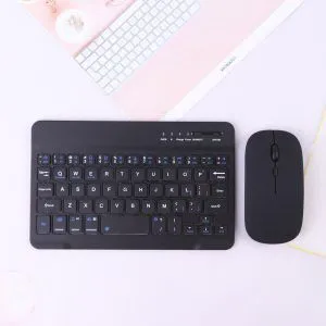 Ultra Thin Wireless Bluetooth Rechargeable USB Keyboard and Mouse Set for Computer Laptop, Phone, Ipad,and smart Tvs