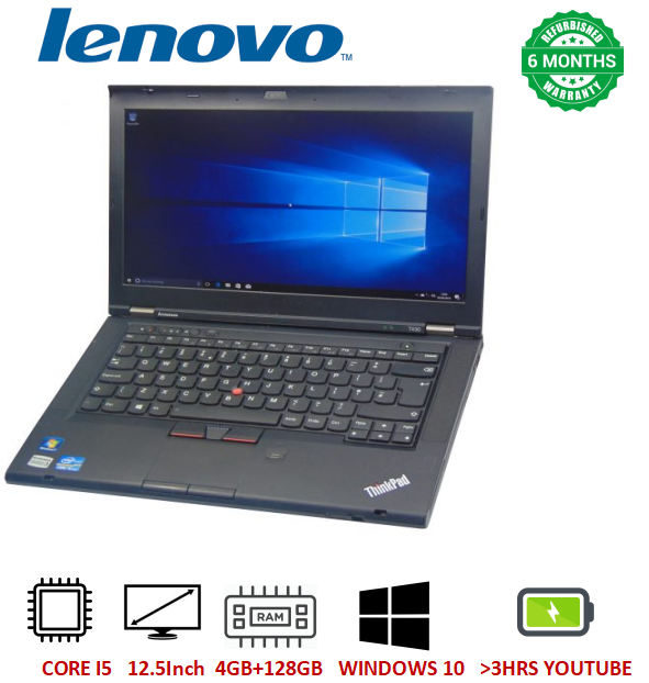 Refurbished Laptop Lenovo ThinkPad x230 Core i5 3th Gen 4GB+128GB SSD+12.5" Windows 10 Refurbished Lenovo Laptops Notebook Black 12.5 inch English keyboard