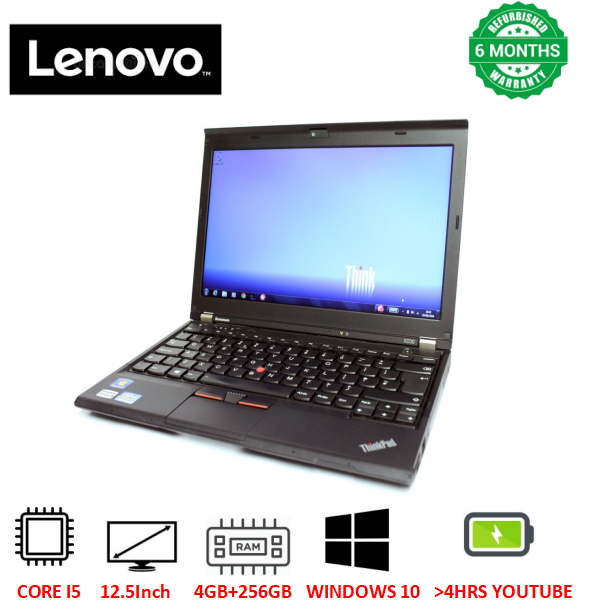 Refurbished Laptop Lenovo ThinkPad x230 Core i5 3th Gen 4GB+256GB SSD+12.5" Windows 10 Refurbished Lenovo Laptops Notebook Black 12.5 inch English keyboard