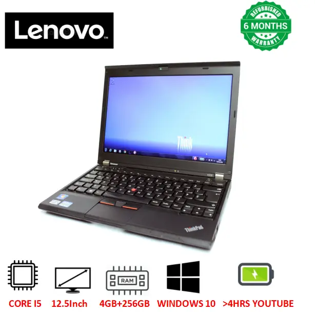 Refurbished Laptop Lenovo ThinkPad x230 Core i5 3th Gen 4GB+256GB SSD+12.5" Windows 10 Refurbished Lenovo Laptops Notebook Black 12.5 inch English keyboard