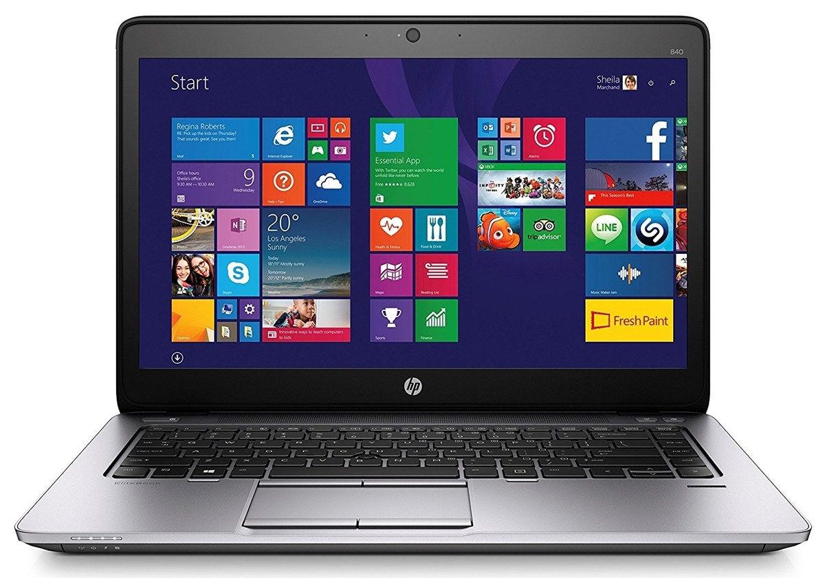 Refurbished HP EliteBook 840g2  Core I5 4th Generation 8GB Ram 128GB SSD 14 Inch Screen Size Ultra Slim Laptop With Windows 10 and Office 2016 English keyboard