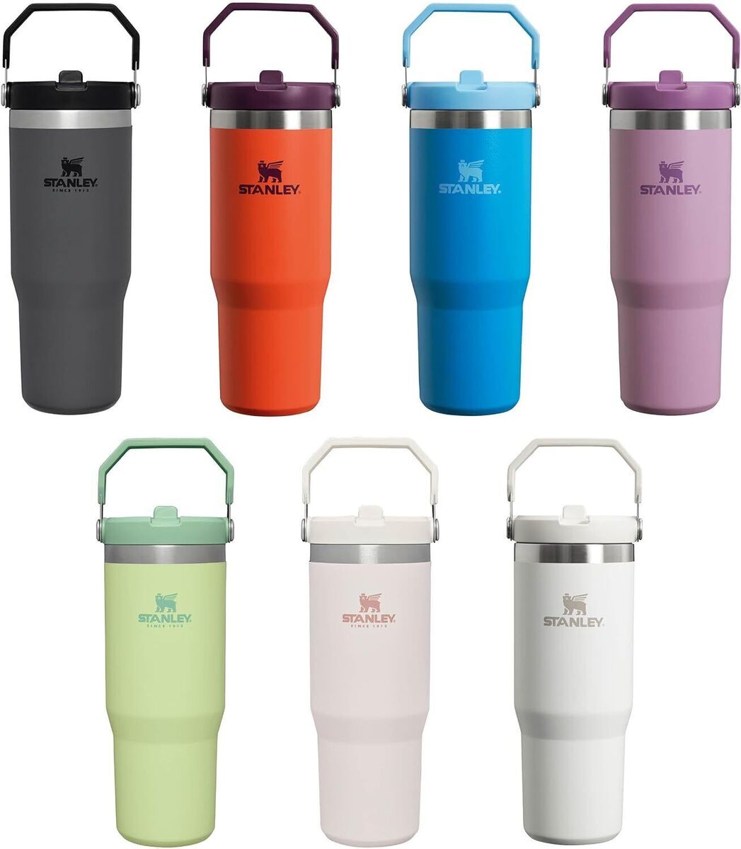 30oz 887ml original STANLY CUP Large Capacity Portable Car Cup Stainless Steel Thermos Cup with Straw & Handle Travel Sports Water Bottle Vacuum Flask Stanley Cup