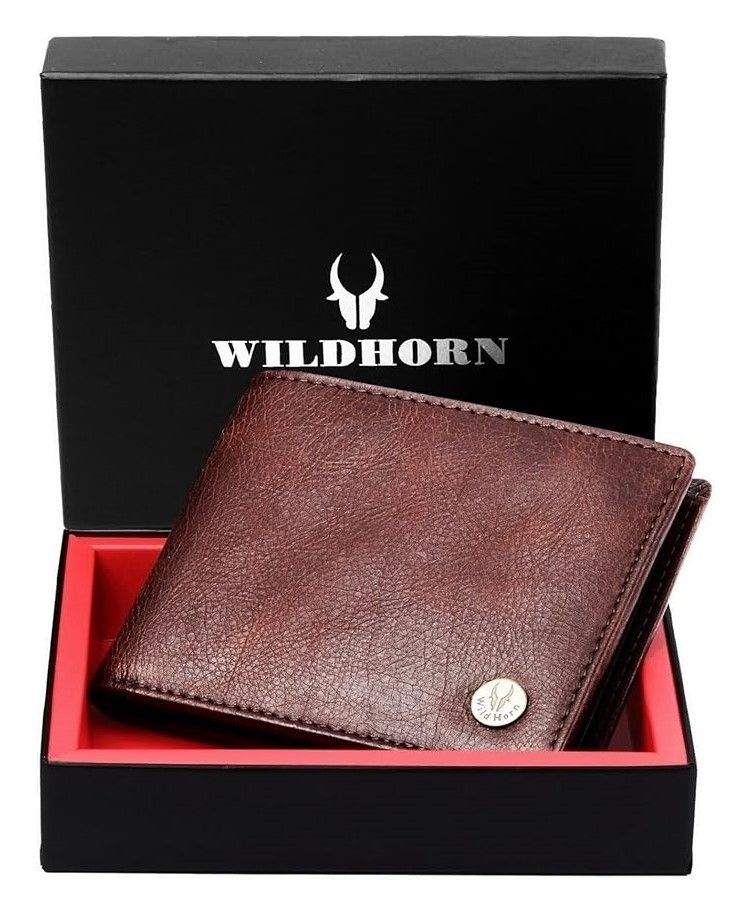 WildHorn Men’s Leather Wallet – Brown Crackle