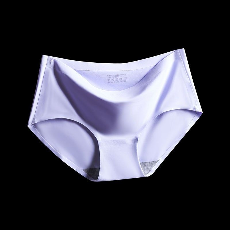 4Pcs/Set Women's Sexy Panties  Women's non-marking ice silk panties sports underpants quick-drying breathable 810 triangular pants a piece to lift the buttocks high elasticity, soft ice silk