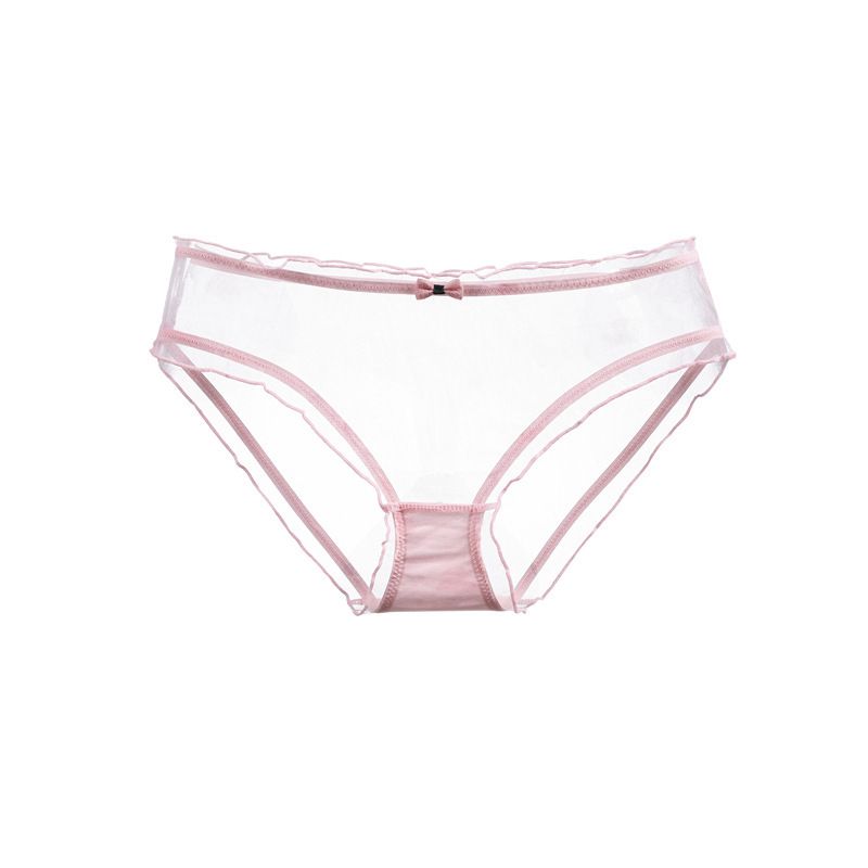 4pcs/pack average size [80-125 pounds] Candy Color Girls Lace Light Breathable Panties Women's Sweet Dopamine Low Waisted Comfortable Wear Women's Triangle Shorts No Trace, Hip Lifting, Quick Drying