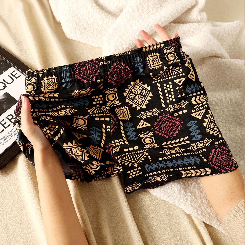 3pcs/pack vintage ethnic style men's allo pants cotton loose breathable trend amaya printing home high elasticity mid-waist men's boxer briefs