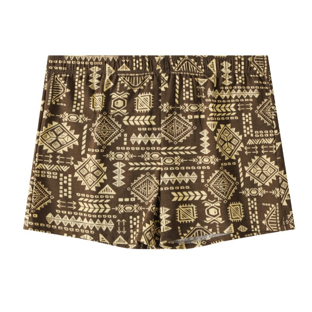 3pcs/pack vintage ethnic style men's allo pants cotton loose breathable trend amaya printing home high elasticity mid-waist men's boxer briefs
