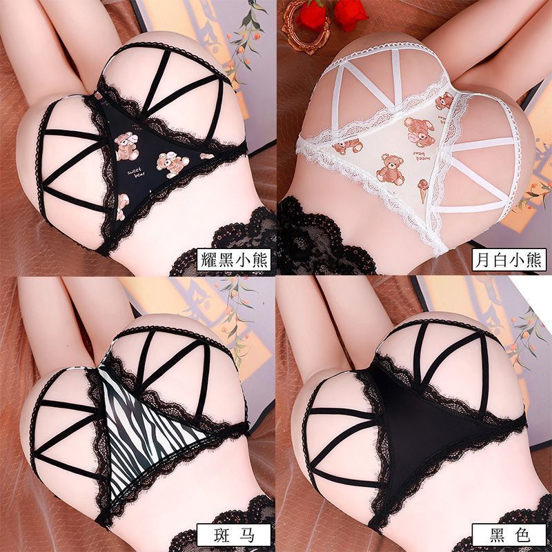 4 pieces per pack Women's 7A antibacterial gusset waistband thin strap low-rise plus size sexy panties Women's pants Lightweight, comfortable, skin-friendly, and soft