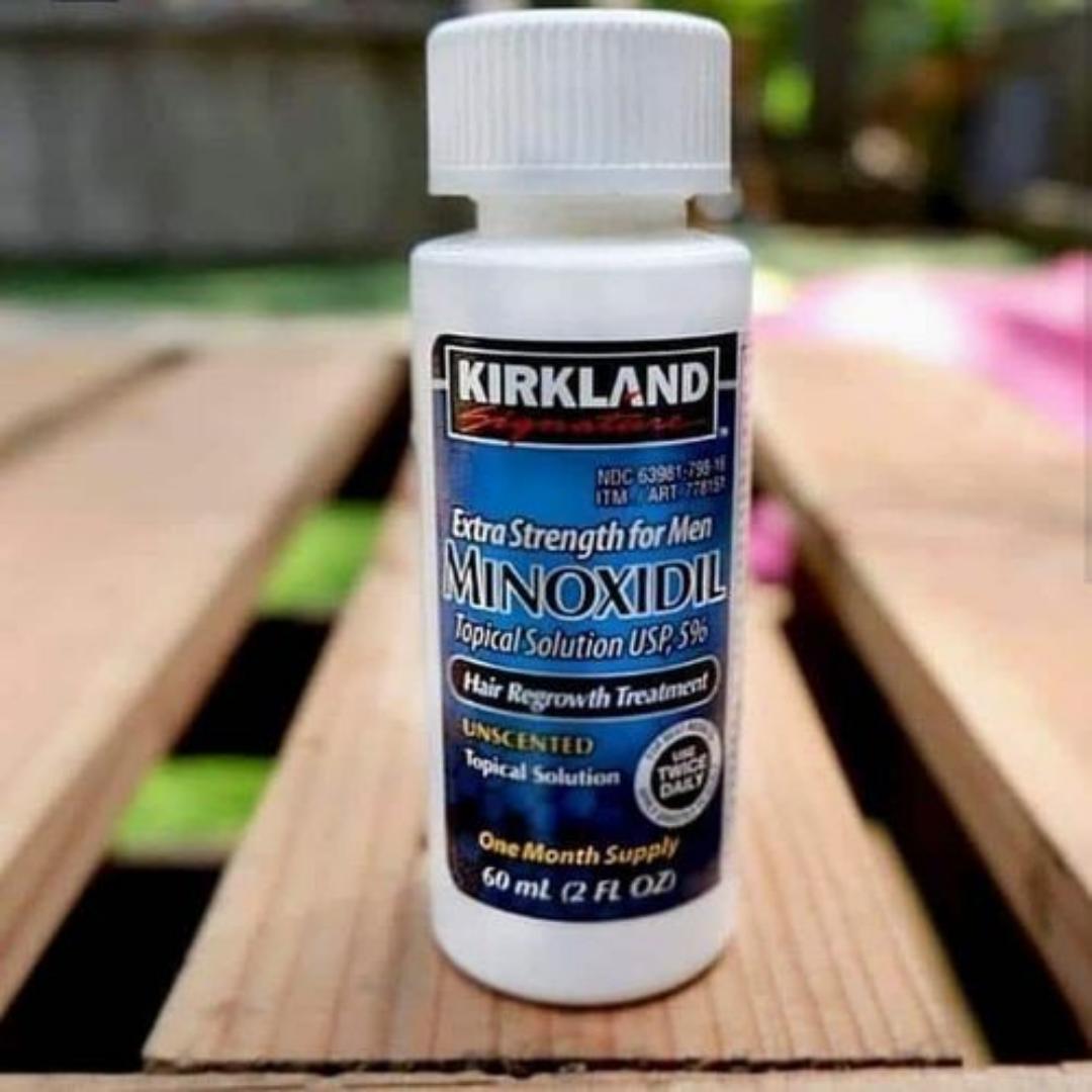 Kirkland Minoxidil 5% Extra Strength Hair Regrowth 1 MonthMinoxidil Topical Solution USP 5% for men, is a topical treatment used to help regrow hair on the top of the scalp.  This unscented product re