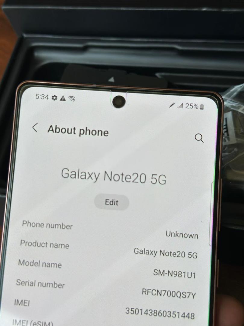 Samsung Galaxy Note 20 Ultra 5G  256gb ram 12gb