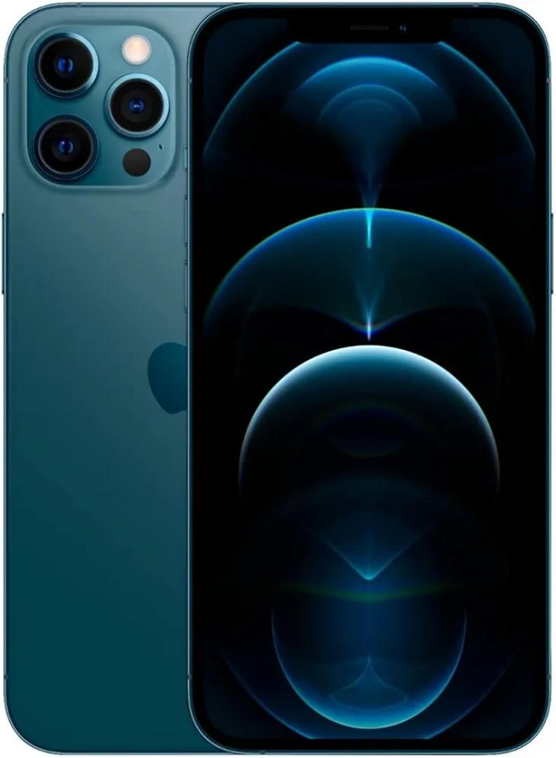 Apple iPhone 12 Pro 5G, US Version, 256GB,  Pacific Blue - - Unlocked (Renewed) ALL ORIGINAL
