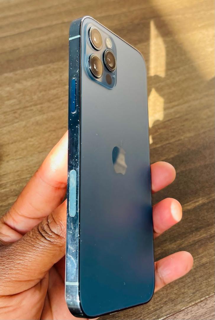 Apple iPhone 12 Pro 5G, US Version, 256GB,  Pacific Blue - - Unlocked (Renewed) ALL ORIGINAL