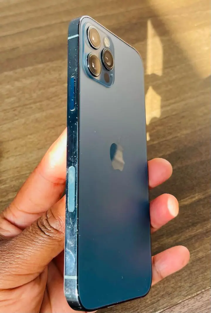 Apple iPhone 12 Pro 5G, US Version, 256GB,  Pacific Blue - - Unlocked (Renewed) ALL ORIGINAL