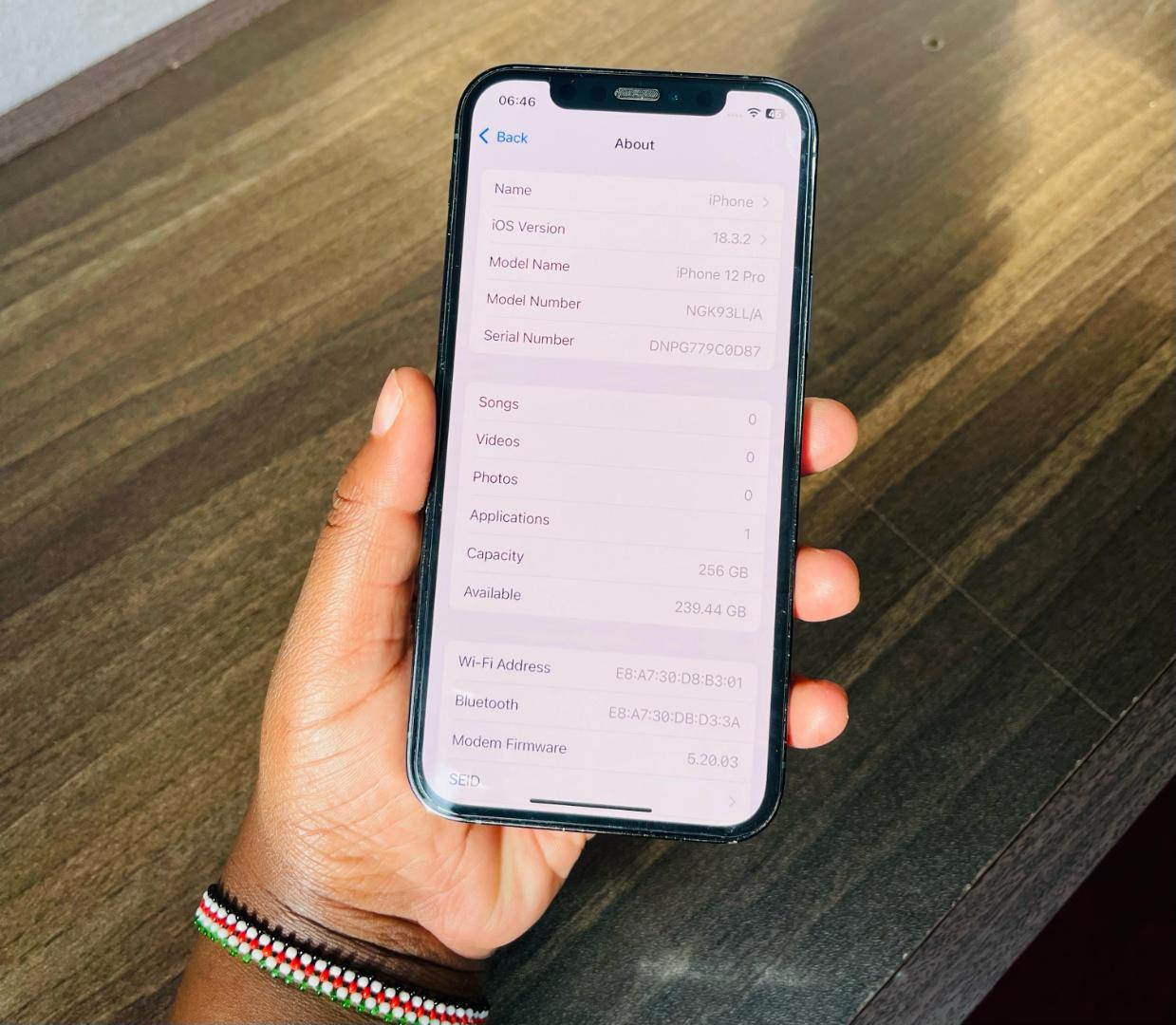 Apple iPhone 12 Pro 5G, US Version, 256GB,  Pacific Blue - - Unlocked (Renewed) ALL ORIGINAL