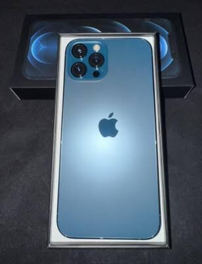 iPhone 12 Pro Max 256GB Pacific Blue Brand New Smartphone 100% Battery – Dual SIM – 5G