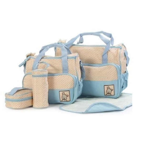 Best Deal 5-Piece Set Dotted Baby Diaper Bags