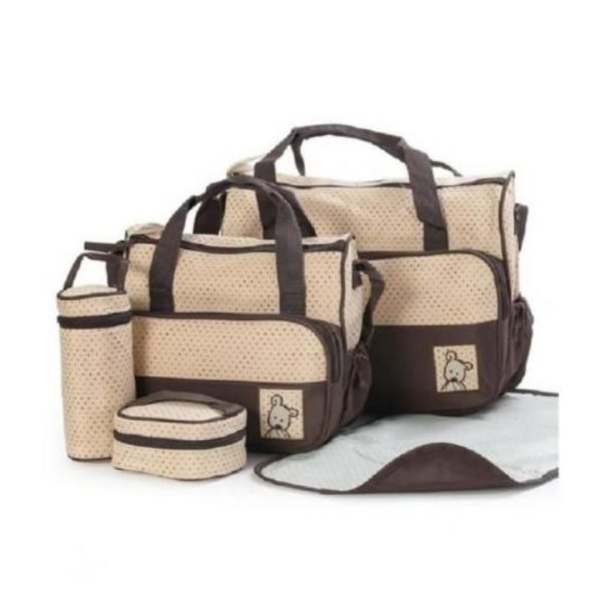 Best Deal 5-Piece Set Dotted Baby Diaper Bags