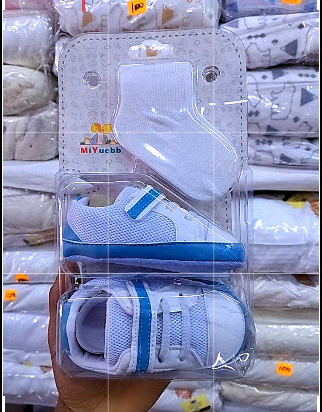 Baby Pre-Walkers with a Pair of Socks – Soft Sole, Non-Slip First Shoes for Infants and Toddlers