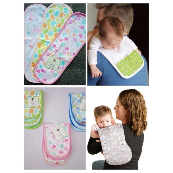 3-Pack Baby Burp Cloth Set – Soft, Absorbent, and Reusable Cotton Cloths for Feeding, Drooling, and Spit-Up Protection