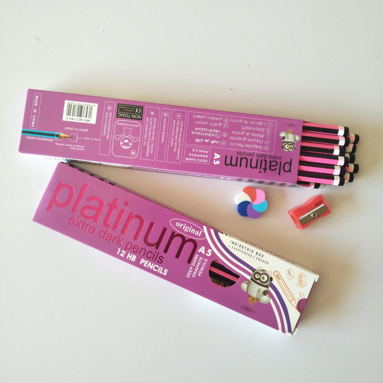 Back-to-School Writing Set – 12 HB Pencils with Eraser & Sharpener