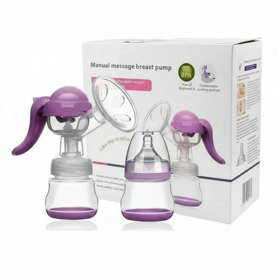 Manual Breast Pump – BPA-Free, Portable, and Easy-to-Use Breastfeeding Pump with Soft Silicone Cushion and Strong Suction