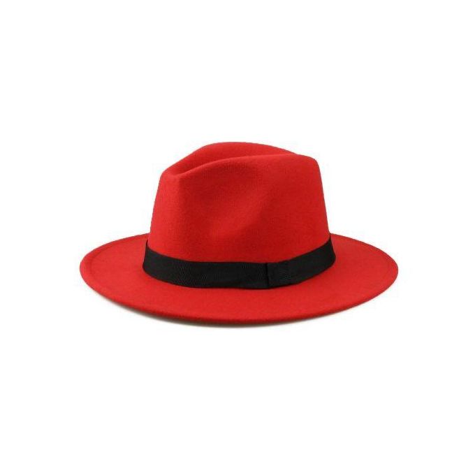 Fashion Woolen Hat Top Hat Flat Brimmed Unisex Men/Women Fedora Hat.