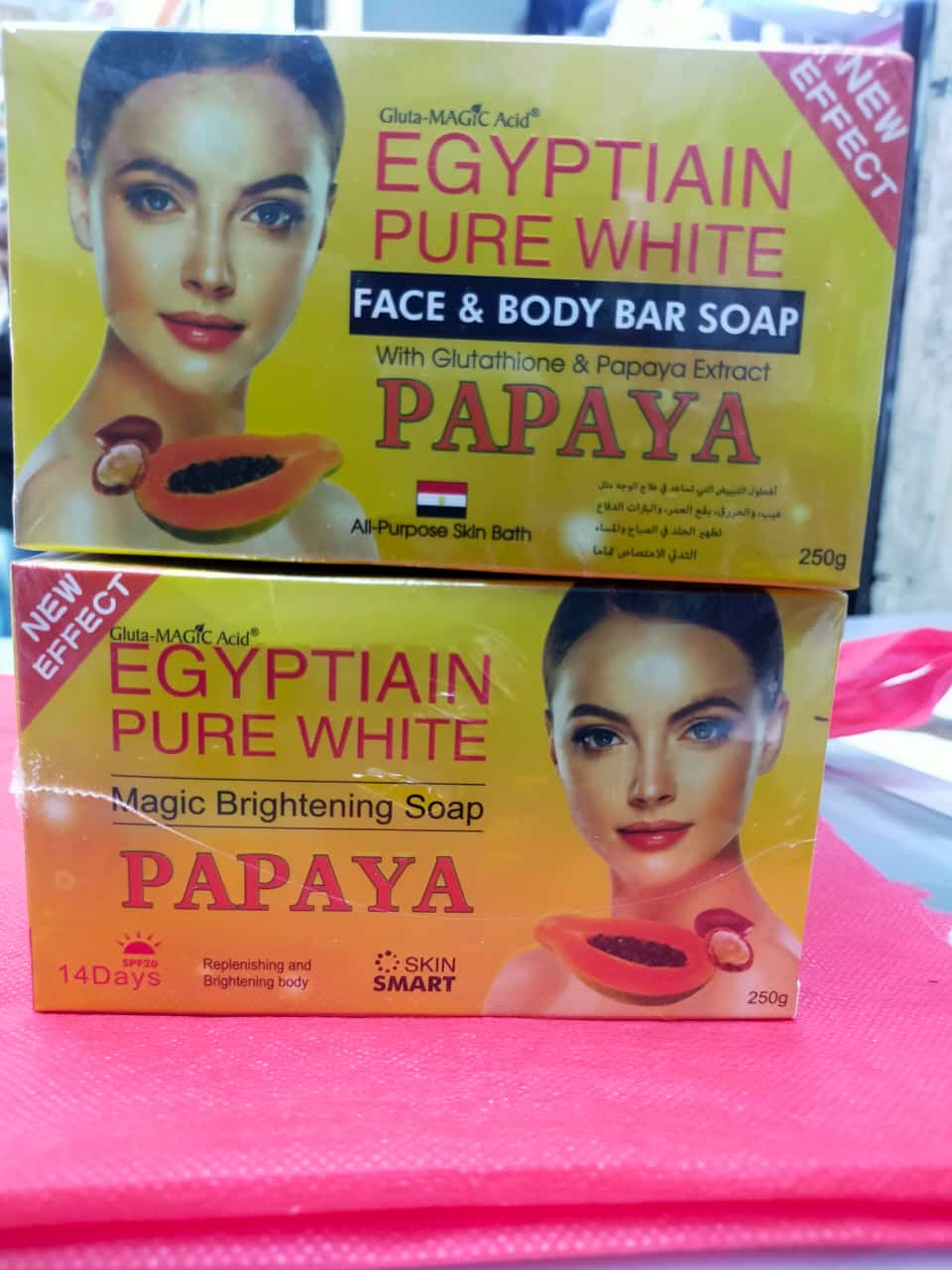 Egyptian pure white face and body soap papaya