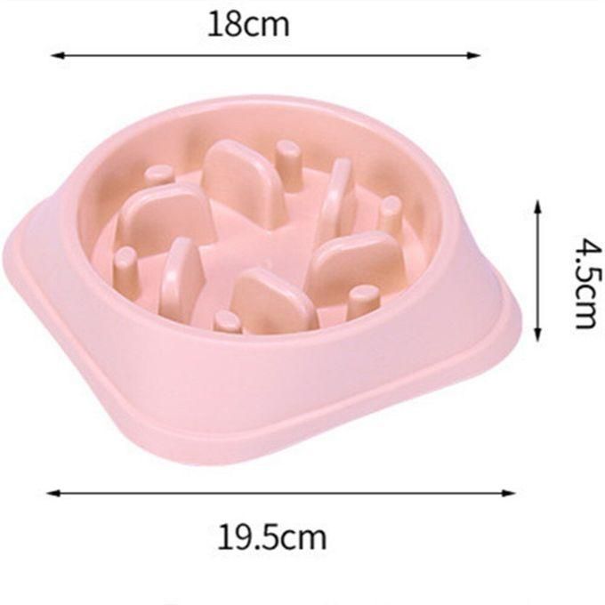 Pet Slow Food Bowl Anti-choking Feeder PP Plastic Dish Bowl Home Dog Eating Plate Anti-gulping Feeding Supplies