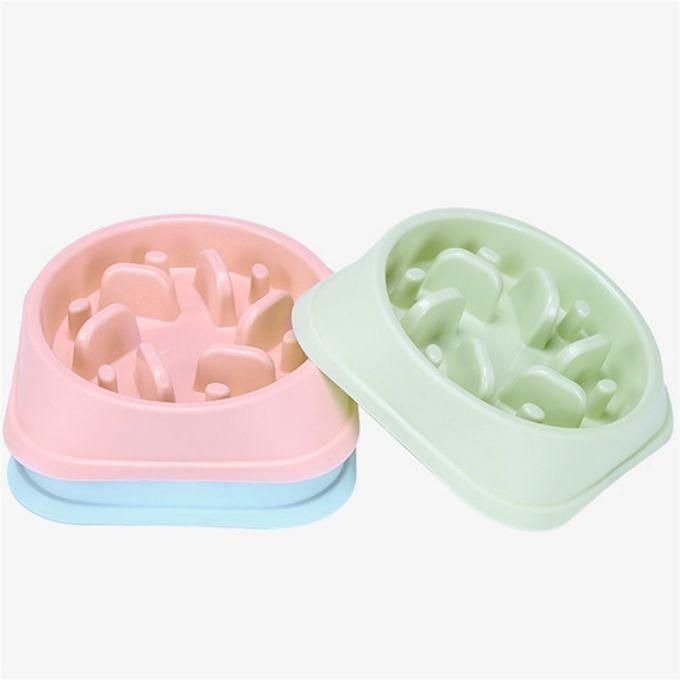 Pet Slow Food Bowl Anti-choking Feeder PP Plastic Dish Bowl Home Dog Eating Plate Anti-gulping Feeding Supplies