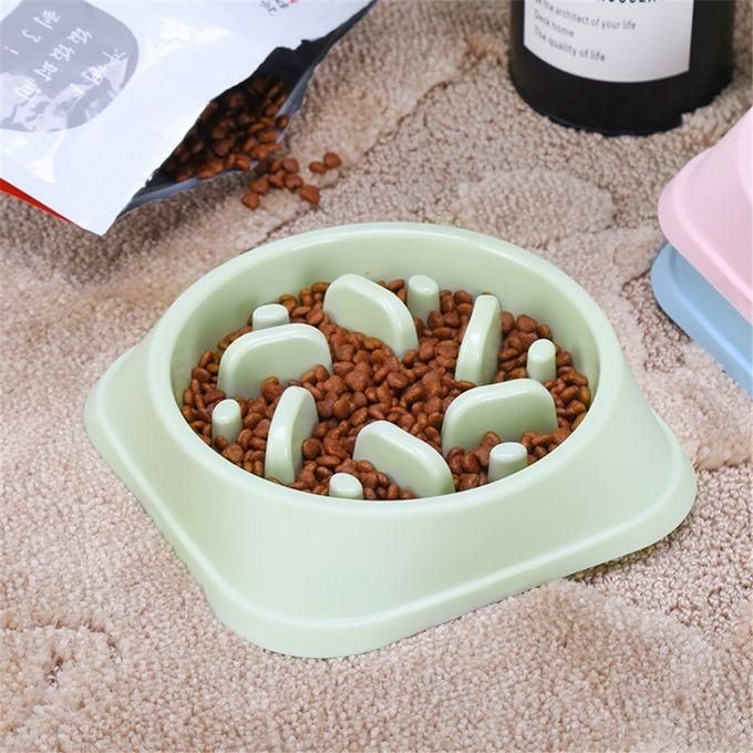 Pet Slow Food Bowl Anti-choking Feeder PP Plastic Dish Bowl Home Dog Eating Plate Anti-gulping Feeding Supplies