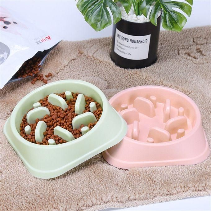 Pet Slow Food Bowl Anti-choking Feeder PP Plastic Dish Bowl Home Dog Eating Plate Anti-gulping Feeding Supplies