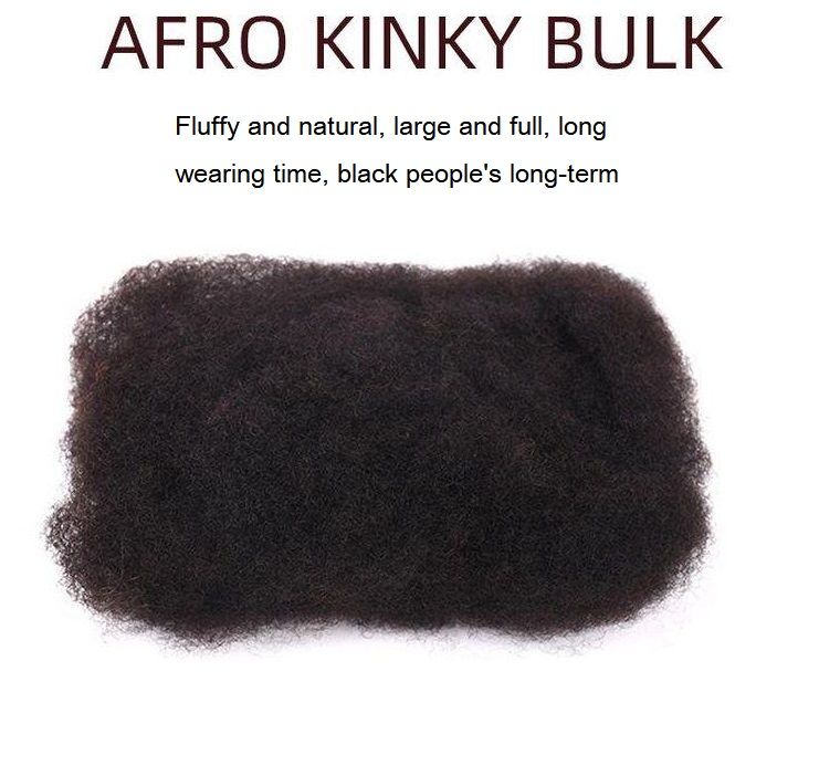 AFRO KINKY BULK 12A High Quality Human Hair Extension Black Color 30g Net Weight 10 Inch In Promotion