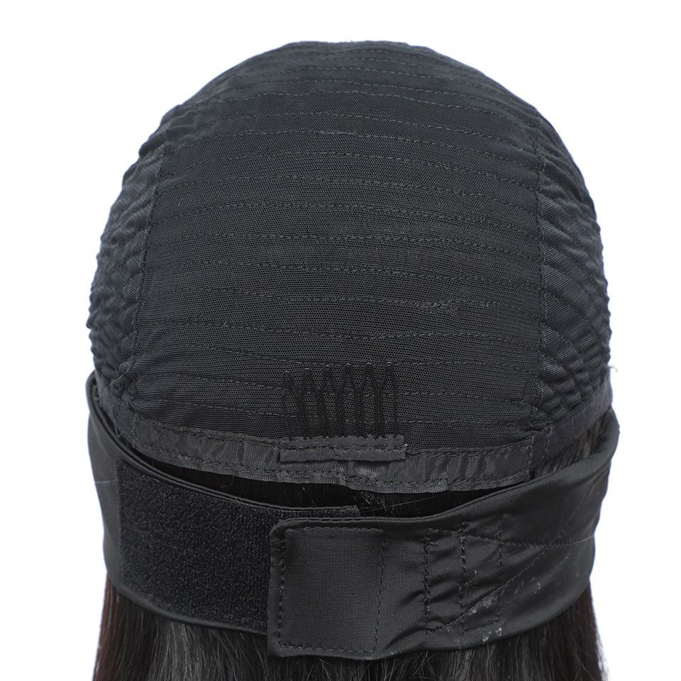 Human Hair Deep Wave Headband Wig (+1 heandband for free)  14-22 inch None Lace Front Wig Human Hair Machine Made Wigs Glueless Curly Hair Headband Half Wigs Natural Color