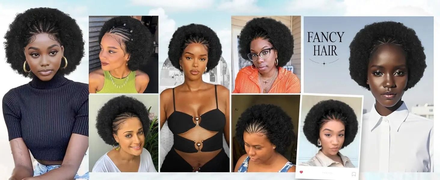13*4frontal Braided Lace Wig Afro Curly 100% human hair
