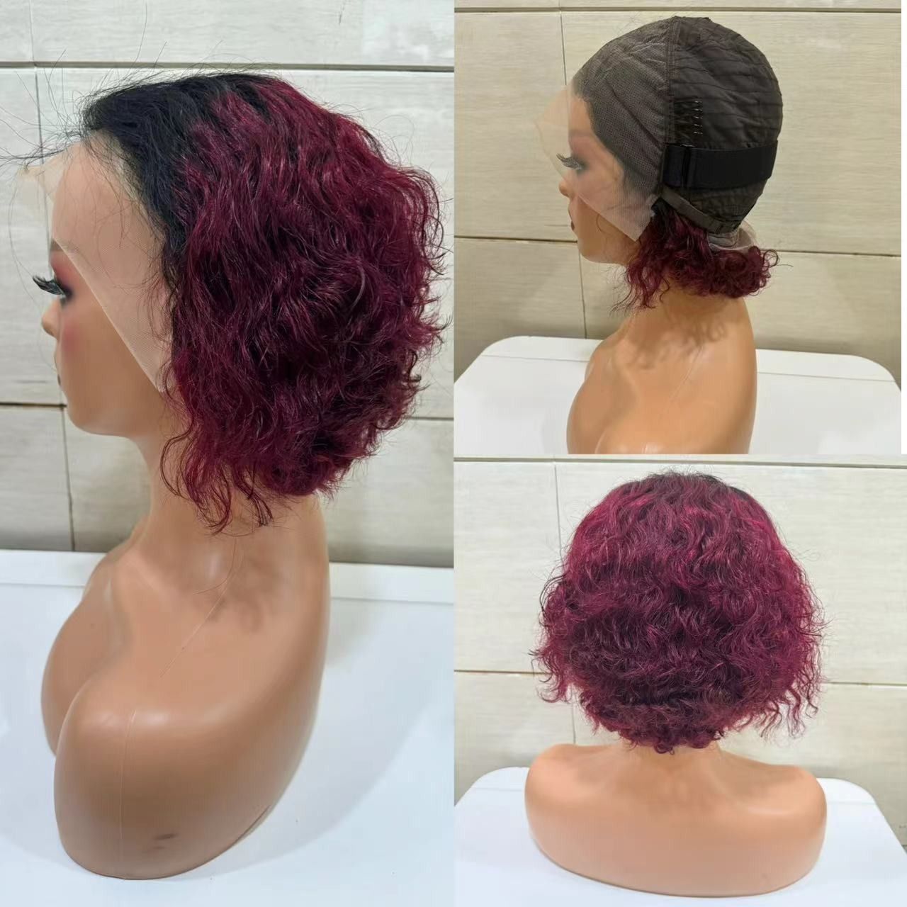 13*4frontal Braided Lace Wig Afro Curly 100% human hair