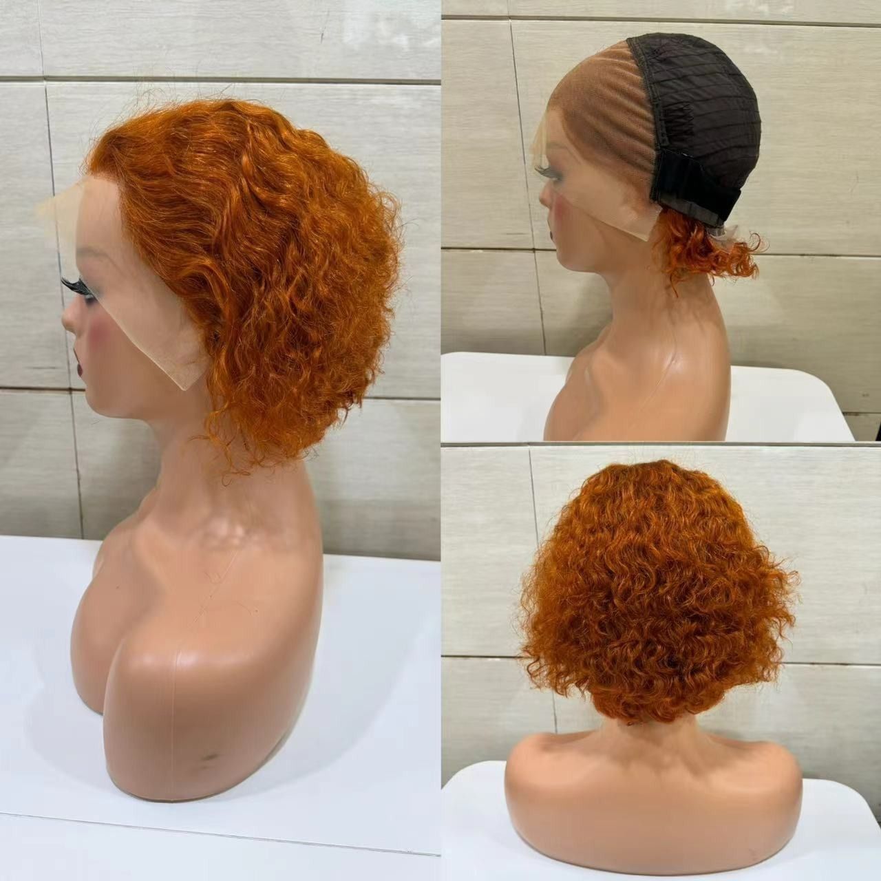 13*4frontal Braided Lace Wig Afro Curly 100% human hair