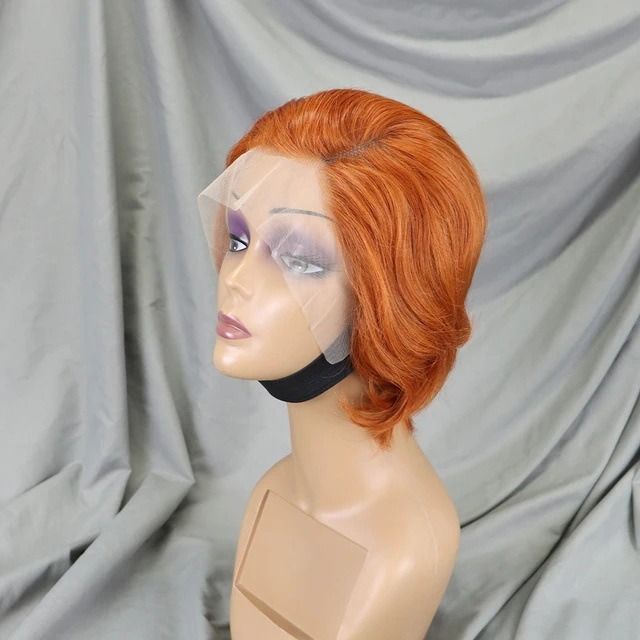 Colors wigs Pixie Cut Wig Short Bob Wigs 13*4 lace frontal  Human Hair
Wigs