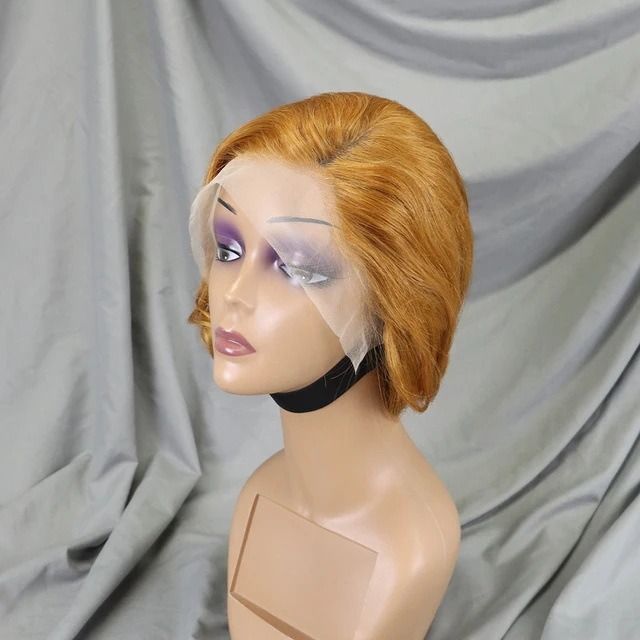 Colors wigs Pixie Cut Wig Short Bob Wigs 13*4 lace frontal  Human Hair
Wigs