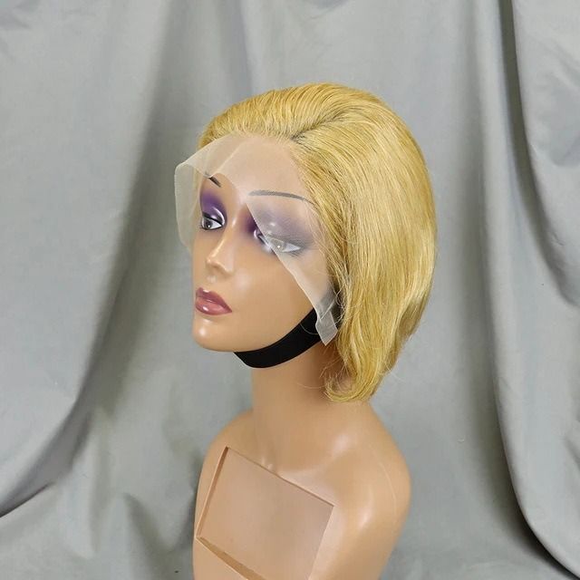 Colors wigs Pixie Cut Wig Short Bob Wigs 13*4 lace frontal  Human Hair
Wigs