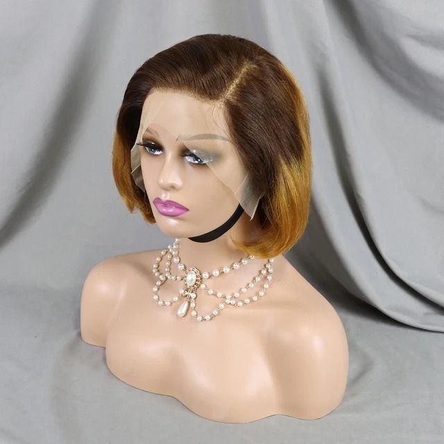 Colors wigs Pixie Cut Wig Short Bob Wigs 13*4 lace frontal  Human Hair
Wigs