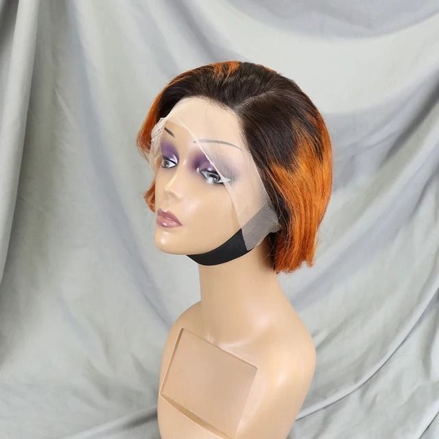 Colors wigs Pixie Cut Wig Short Bob Wigs 13*4 lace frontal  Human Hair
Wigs