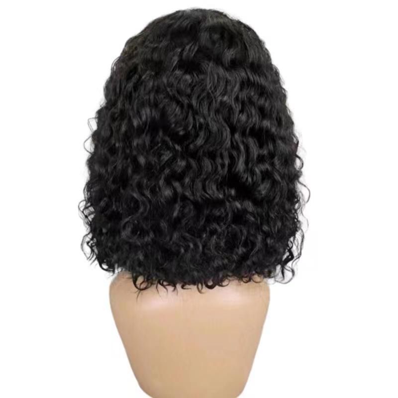 10A Indian Water Wave Bob 13*4 Frontal Human Hair Lace Wig