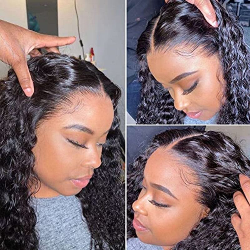 10A Indian Water Wave Bob 13*4 Frontal Human Hair Lace Wig