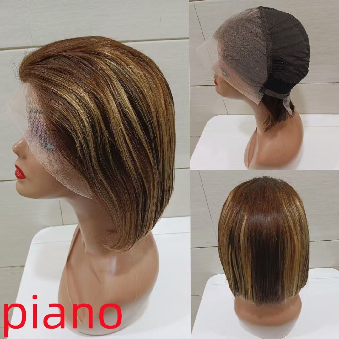 13*4 frontal straight bob 100% human hair wig cabelo available in a variety of colors