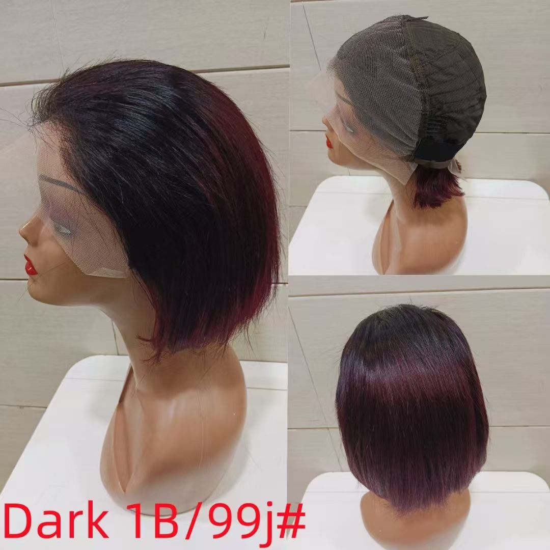 13*4 frontal straight bob 100% human hair wig cabelo available in a variety of colors