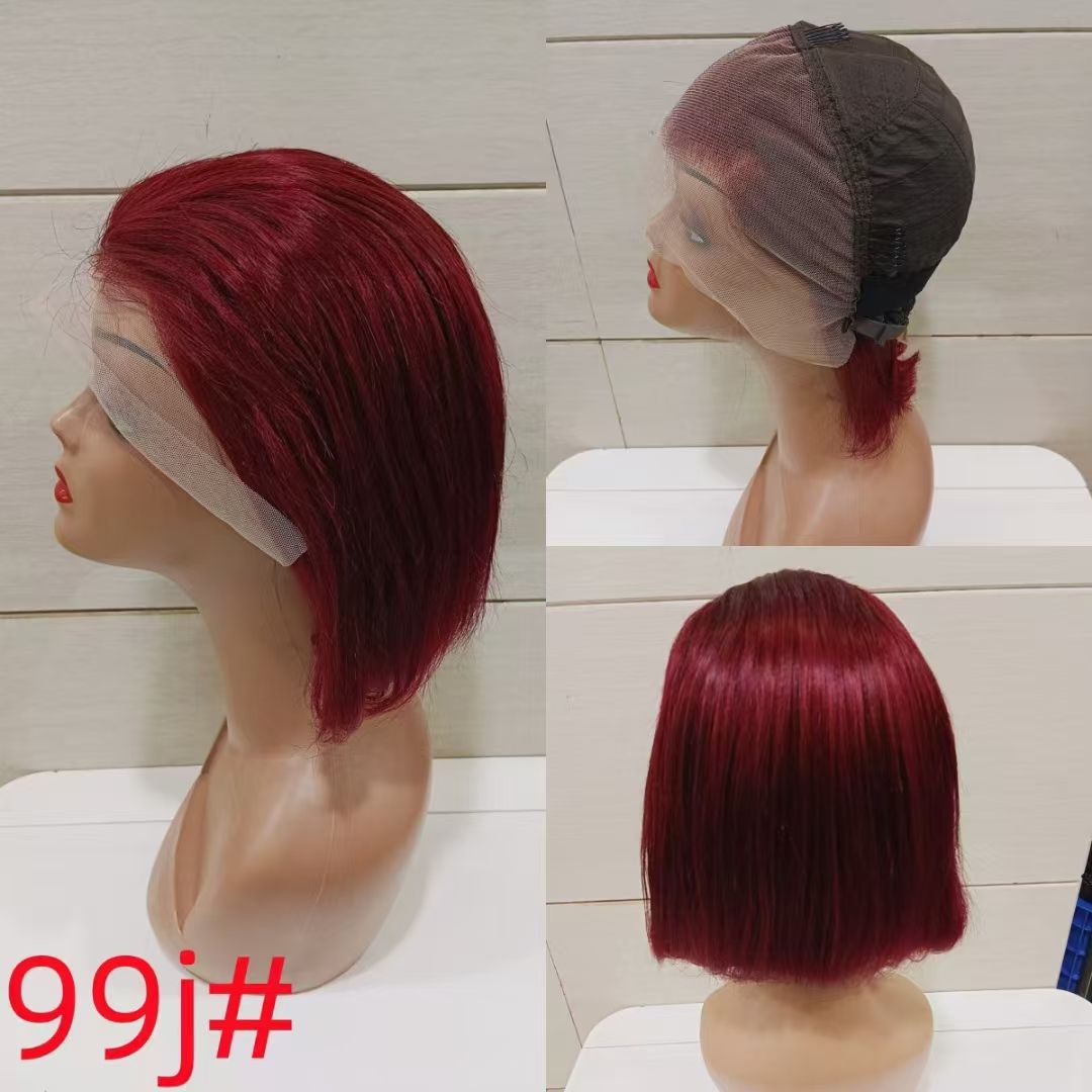 13*4 frontal straight bob 100% human hair wig cabelo available in a variety of colors