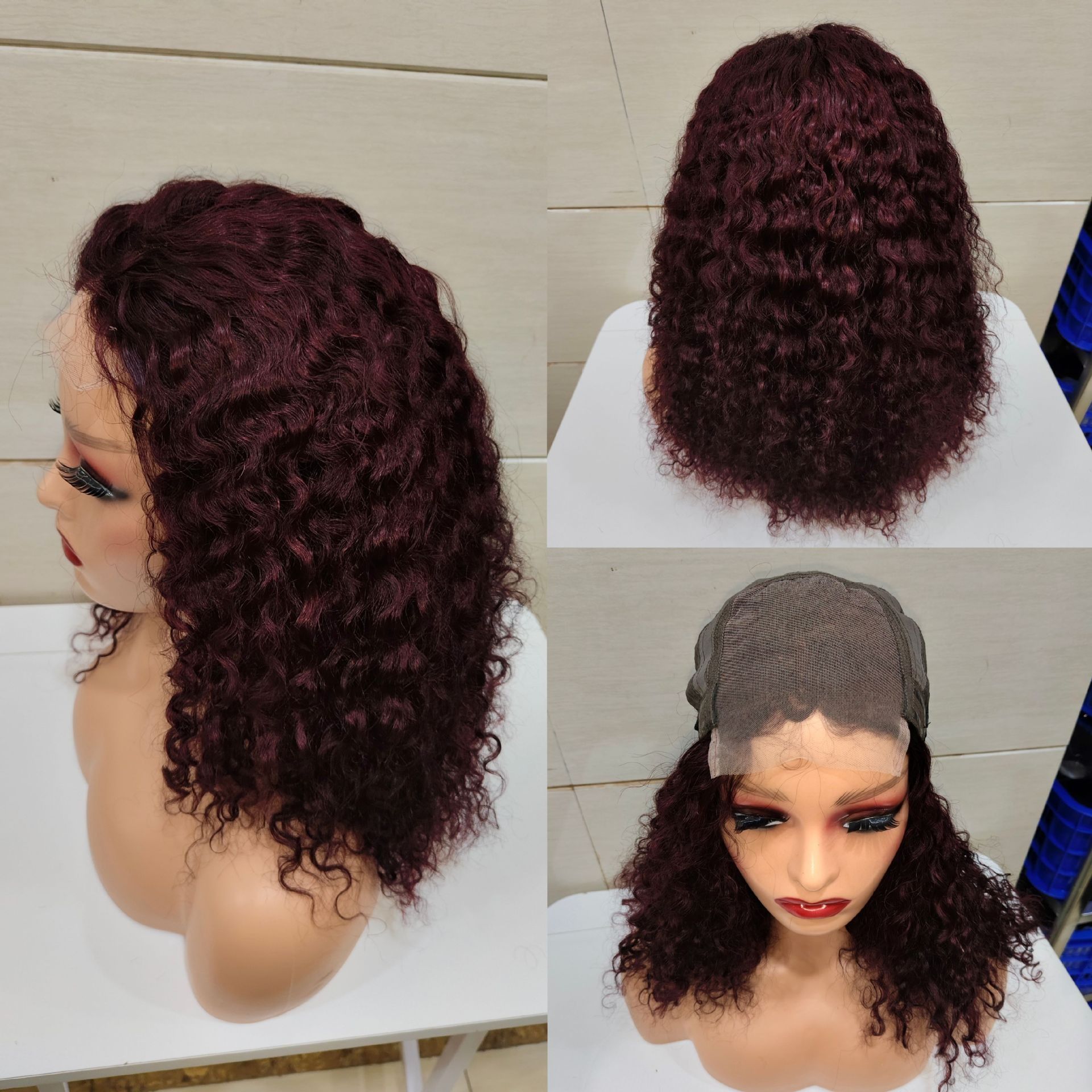 12A Double Drawn Human hair 4*4 Lace Curly Wig 250% density