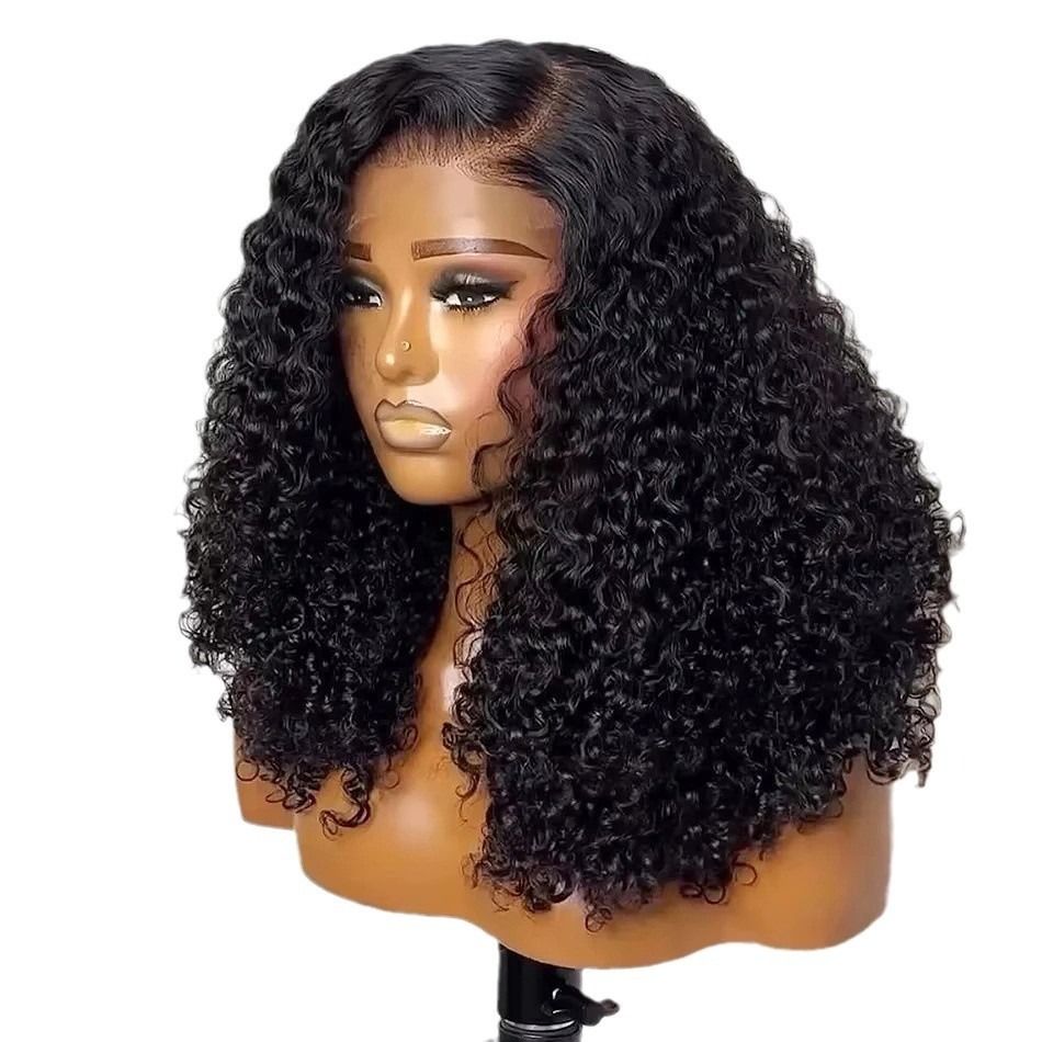 12A Double Drawn Human hair 4*4 Lace Curly Wig 250% density